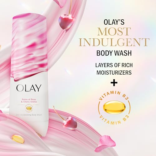 OLAY INDULGENT MOISTURE ROSE & CHERRY CRÈME BODY WASH 591ML 