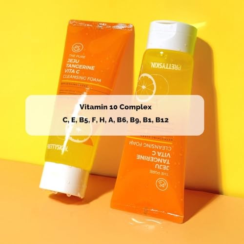PRETTYSKIN JEJU TANGERINE VITA C CLEANSING FOAM
