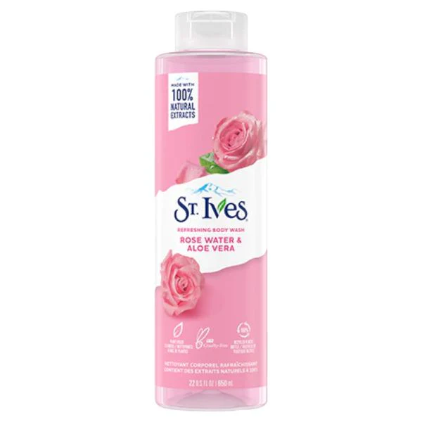 ST IVES ROSEWATER & ALOE VERA WASH 650ML