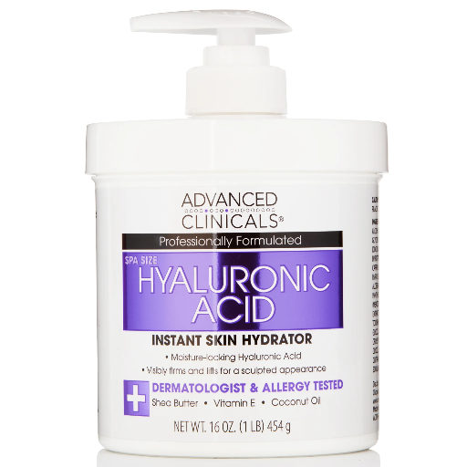 ADVANCED CLINICALS HYALURONIC ACID BODY CREAM 454G